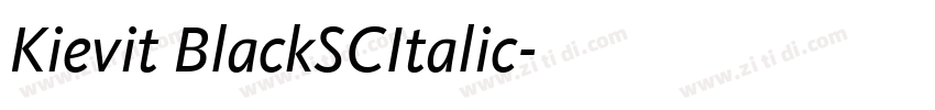 Kievit BlackSCItalic字体转换